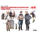 German Luftwaffe Pilots and Ground Personnel in Winter Uniform. Escala 1:48. Marca ICM. Ref: 48086.