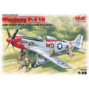 Mustang P-51D with USAAF Pilots and Ground Personnel. Escala 1:48. Marca ICM. Ref: 48153.