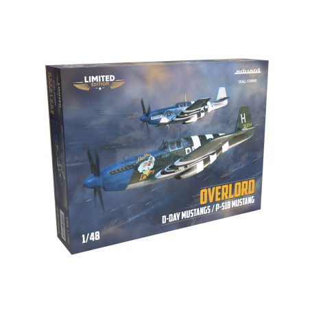 OVERLORD: MUSTANGS DEL DÍA D / P-51B MUSTANG DUAL COMBO, Edición Limitada. Escala 1:48. Marca Eduard Ref: 11181.