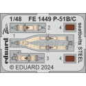 Cinturones de seguridad P-51B/C, Steel. Escala: 1:48. Marca Eduard. Ref: FE1449.