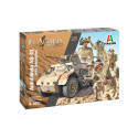 Autoblinda AB 41 with Bersaglieri El Alamein, 6 figuras. Escala 1:35. Marca Italeri. Ref: 6591.