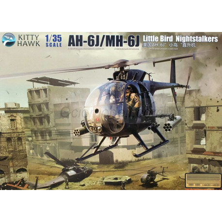 Helicoptero AH-6J/MH-6J Little Bird Nightstalkers. Escala 1:35. Marca KITTY HAWK. Ref: KH50003.