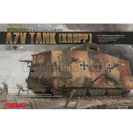 German A7V Tank ( Krupp ). Escala 1:35. Marca Meng. Ref: TS-017.