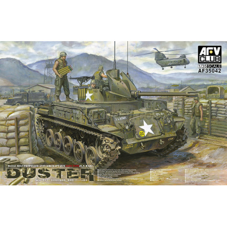 M42A1 "Duster" antiaéreo autopropulsado, (Late type) 1968, Guerra de Vietnam. Escala 1:35. Marca AFV Club. Ref: AF35042.