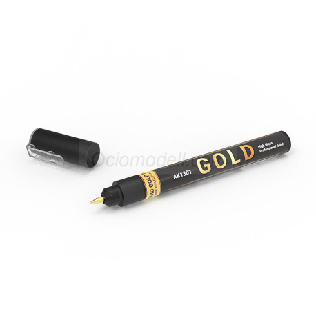 METALLIC LIQUID MARKER – ORO. Marca AK Interactive. Ref: AK1301.