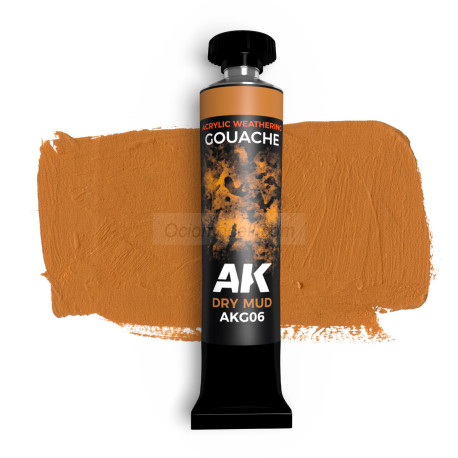 Dry mud – AK GOUACHE. Marca AK Interactive. Ref: AKG06. 