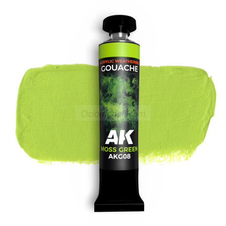 Moss green – AK GOUACHE. Marca AK Interactive. Ref: AKG08.