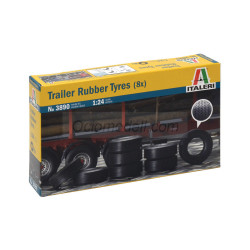 Trailer Rubber Tyres. 8uds. Escala 1:24. Marca Italeri. Ref: 3890.