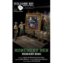 Monument men. Merkers mine. 1945, 54mm, escena incluida. Marca Kilgore HD Miniature. Ref: Monument.