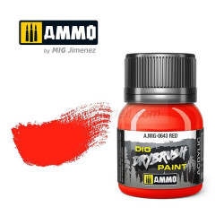 DRYBRUSH ROJO. Bote 40 ml. Marca Ammo by Mig Jimenez. Ref: AMIG0643.