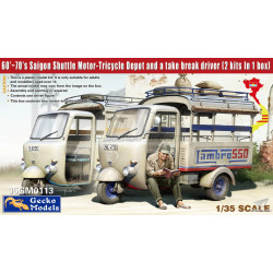 60‘~70’s Saigon Shuttle Motor-Tricycle Depot and a take break drive. Escala 1:35. Marca Gecko Models. Ref: 35GM0113.