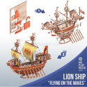 Barco León "Flying on the Waves" con 177 pz, madera contrachapada. Marca Mr.playwood. Ref: 10114.