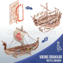 Barco Drakkar Vikingo "Battle Dragon" con 131pz, madera contrachapada. Marca Mr.playwood. Ref: 10113.
