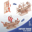 Barco Trirreme del Emperador "Black Scorpion" con 266pz, madera contrachapada. Marca Mr.playwood. Ref: 10112.
