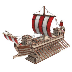 Barco Trirreme del Emperador "Black Scorpion" con 266pz, madera contrachapada. Marca Mr.playwood. Ref: 10112.