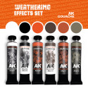 WEATHERING EFFECTS SET – AK GOUACHES. 6 Tubos de 20ml. Marca AK Interactive. Ref: AKG25.