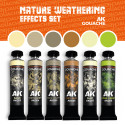 NATURE WEATHERING EFFECTS SET – AK GOUACHES. 6 Tubios de 20ml. Marca AK Interactive. Ref: AKG26.