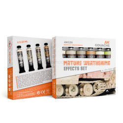 NATURE WEATHERING EFFECTS SET – AK GOUACHES. 6 Tubios de 20ml. Marca AK Interactive. Ref: AKG26.