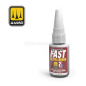 Pegamento Rápido Ultralíquido. Bote 21ml. Marca Ammo by Mig Jimenez. Ref: AMIG8231.