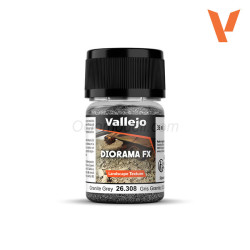Gris Granito 0.5-2mm. Bote 60gr. Marca Vallejo. Ref: 26.308, 26308.