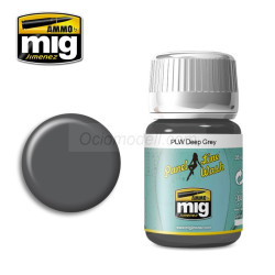 Panel line wash, PLW Gris Intenso. Bote de 35 ml. Marca Ammo of Mig Jimenez. Ref: AMIG1602.