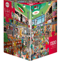 Tienda de registros, Records Store, 1500 pz. Puzzle Vertical. Marca Heye. Ref: 30086.