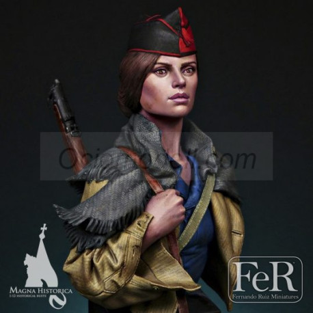 ¡No Pasarán! CNT Militiawoman Barcelona, 1936. 1/12. Marca Fer Miniatures. Ref: MHB00017.