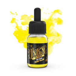 INKS FLUOR YELLOW . Bote de 30 ml. Marca AK Interactive. Ref: AK16044.