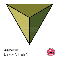 LEAF GREEN – QUICK GEN COLOR. Bote de 18 ml. Marca AK Interactive. Ref: AK17020.