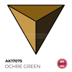OCHRE GREEN – QUICK GEN COLOR. Bote de 18 ml. Marca AK Interactive. Ref: AK17075.