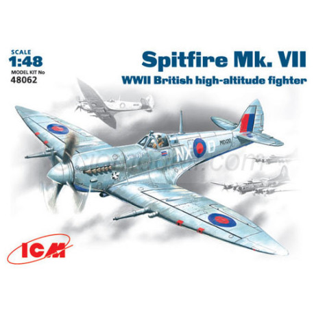Spitfire Mk .VII WWII British fighter. Escala 1:48. Marca ICM. Ref: 48062.