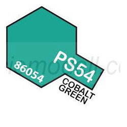 Spray COBALT GREEN Polycarbonate ( 86054 ). Bote 100 ml. Marca Tamiya. Ref: PS-54, PS54.