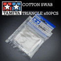 Bastoncillos de algodón, COTTON SWAB (TRIANGULAR, EXTRA SMALL). Blister 50 ud. Marca Tamiya. Ref: 87105.