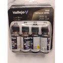 TRUE METALLIC METAL, AGED METAL PAINT SET, 4 Colores. Marca Vallejo. Ref: 77258, 77.258.