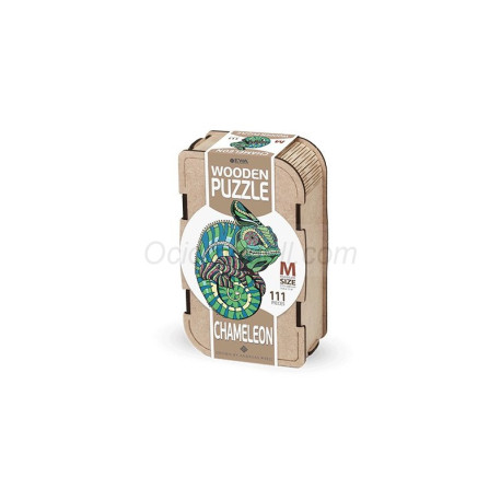 Puzzle CAMALEÓN (M) con 111 piezas, madera contrachapada.Marca Ewa. Ref: 00192.