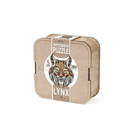 Puzzle LINCE ( L ), 580pz, madera contrachapada. Marca Ewa. Ref: 0177.