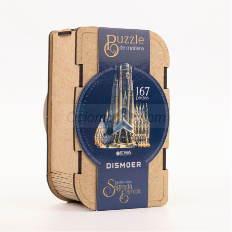 Puzzle SAGRADA FAMILIA con 167 piezas, madera contrachapada.Marca Ewa. Ref: 0000440.