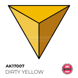 DIRTY YELLOW – QUICK GEN COLOR. Bote de 18 ml. Marca AK Interactive. Ref: AK17007.