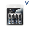 TRUE METALLIC METAL, STERLING SILVER METAL PAINT SET, 4 Colores. Marca Vallejo. Ref: 77251, 77.251.