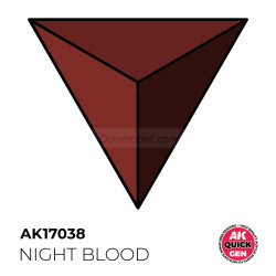 INFERNAL RED – QUICK GEN COLOR. Bote de 18 ml. Marca AK Interactive. Ref: AK17037.