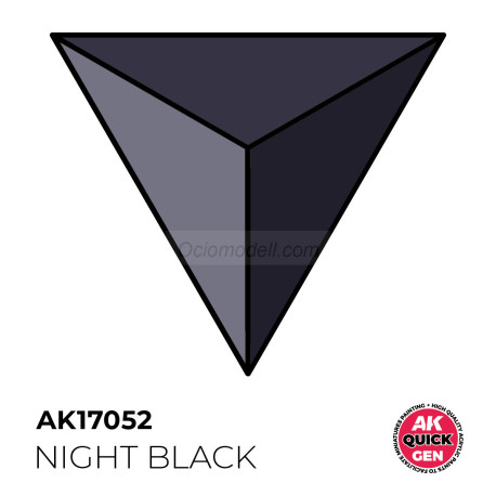 NIGHT BLACK – QUICK GEN COLOR. Bote de 18 ml. Marca AK Interactive. Ref: AK17052.