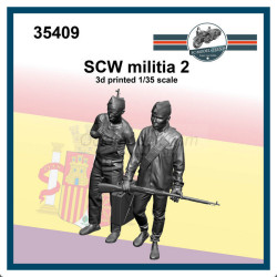 Milicianos GCE 2. Escala 1/35, Impreso en 3d. Marca FCmodeltrend. Ref: 35409.