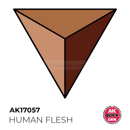 HUMAN FLESH – QUICK GEN COLOR. Bote de 18 ml. Marca AK Interactive. Ref: AK17057.