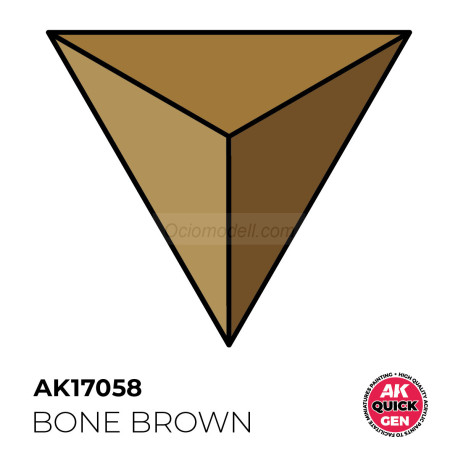 BONE BROWN – QUICK GEN COLOR. Bote de 18 ml. Marca AK Interactive. Ref: AK17058.