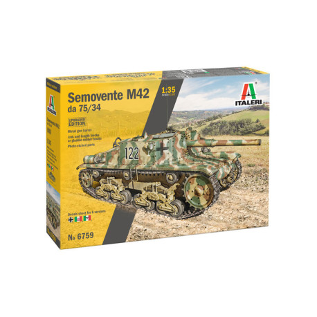 EDICIÓN ACTUALIZADA AUTOMOTRIZ M42 75/34. Escala 1:35. Marca Italeri. Ref: 36759.