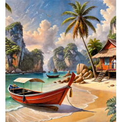 Thai Paradise, Puzzle Horizontal, 1000 pz. Marca Heye. Ref: 31018.