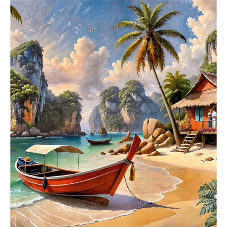 Thai Paradise, Puzzle Horizontal, 1000 pz. Marca Heye. Ref: 31018.