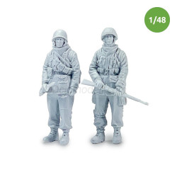 WWII American soldiers. Escala 1:48. Marca Macone. Ref: MAC48601.