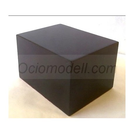 PEANA 40 mm Rectangular, 12 x 8 cm, lacado negro. Marca Peanas.net. Ref: 9011.