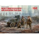T RNAS Armoured Car with WWI British Tank y 4 Crew. Escala 1:35. Marca ICM. Ref: 35670.